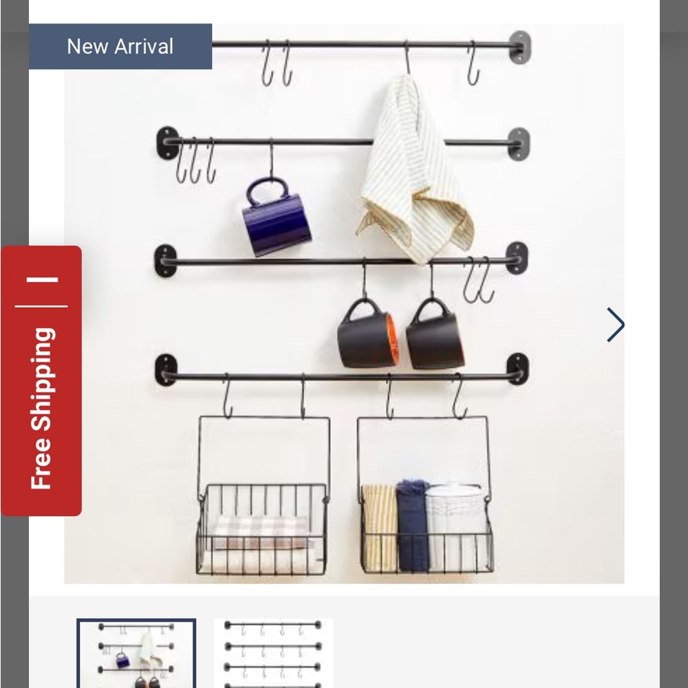 6-Pc Coffee Mug Wall Rack